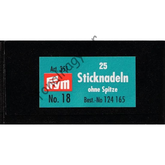 Hímzőtű (tompa) ezüst befűzővel (Nr. 18, 25db-os)