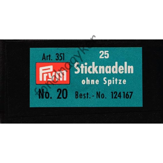 Hímzőtű (tompa) ezüst befűzővel (Nr. 20, 25db-os)