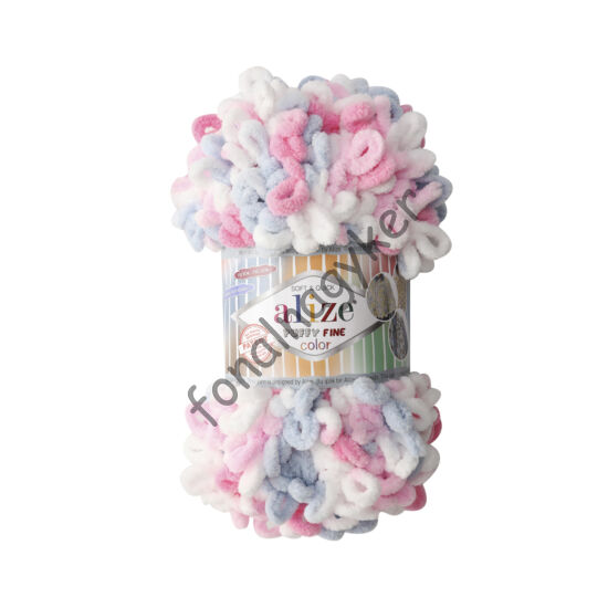 Puffy fine color 5945 - szürke-fehér-rózsaszín