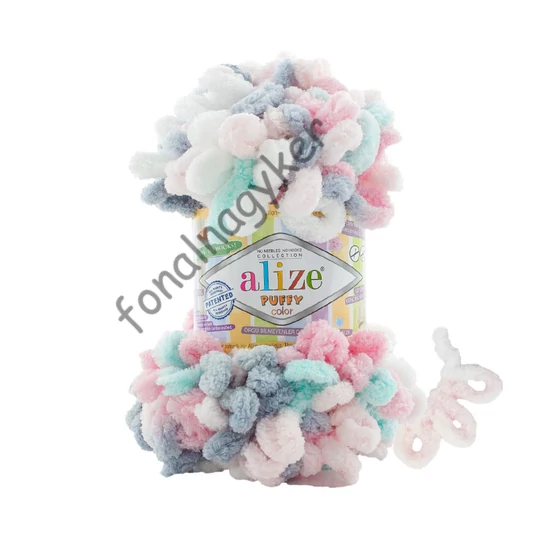 Puffy Color 6529 - rózsaszín-szürke-almazöld