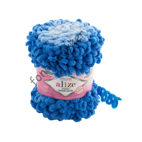 Puffy ombre batik 7422 - királykék