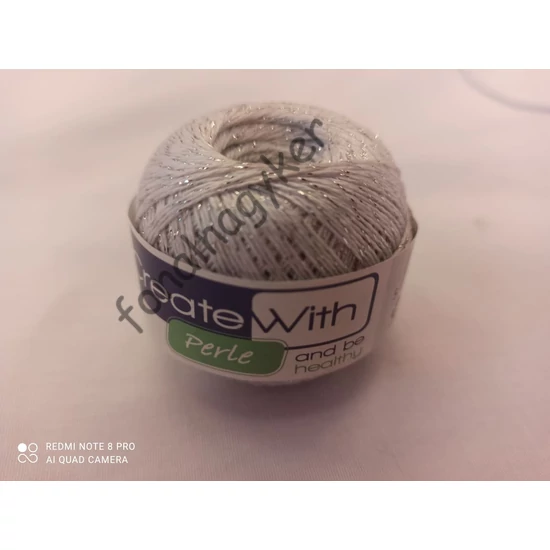 Create With Perlé - fehér lurex