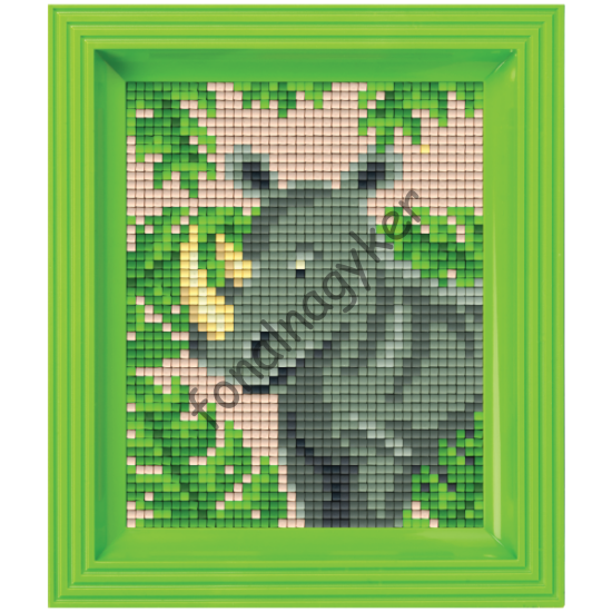 Pixel készlet - Orrszarvú (dzsungel)