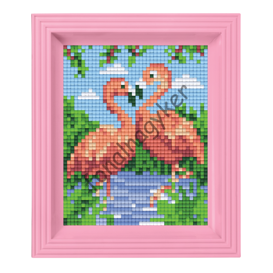 Pixel készlet - Flamingo pár (dzsungel)