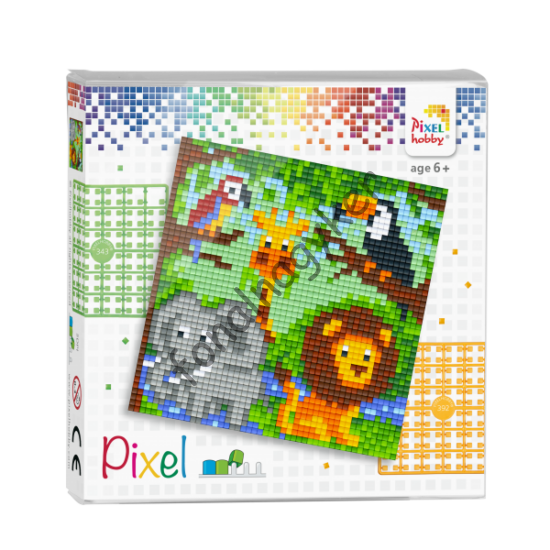 Pixel szett 4 alaplapos - állatkert
