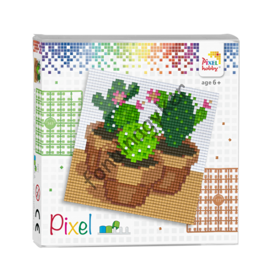 Pixel szett 4 alaplapos - Kaktusz