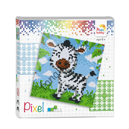Pixel szett 4 alaplapos - Zebra