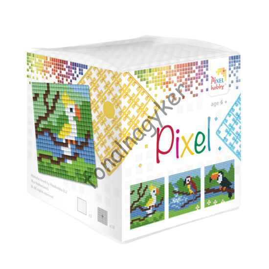 Pixel Kocka - Papagájok